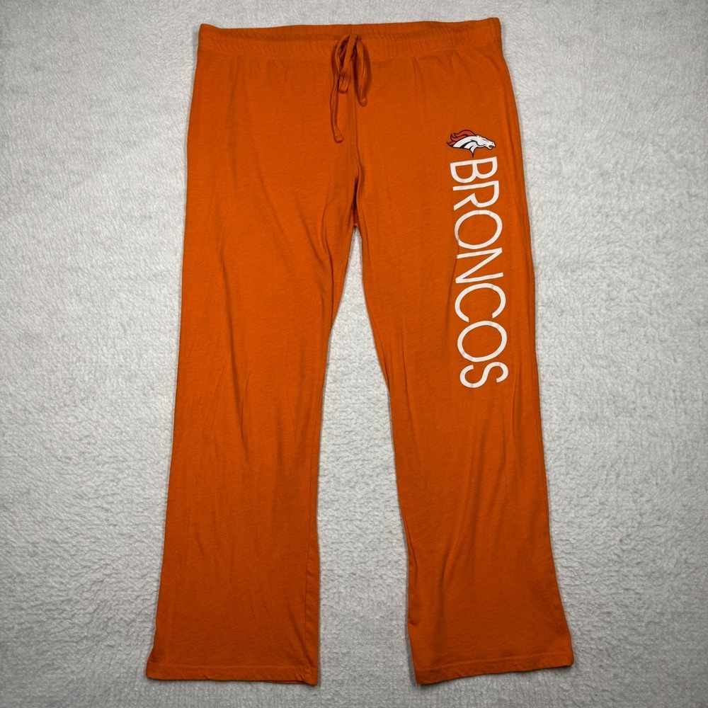 Denver Broncos NFL Team Apparel  Pajama Pants Sleepwear Orange Women's‎ Size XL